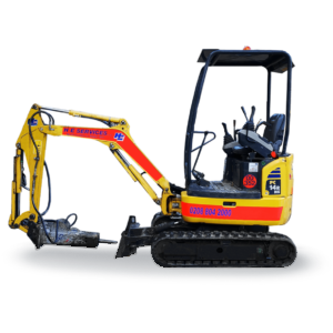 Mini Digger to hire - UK Plant Hire by H. E. Services