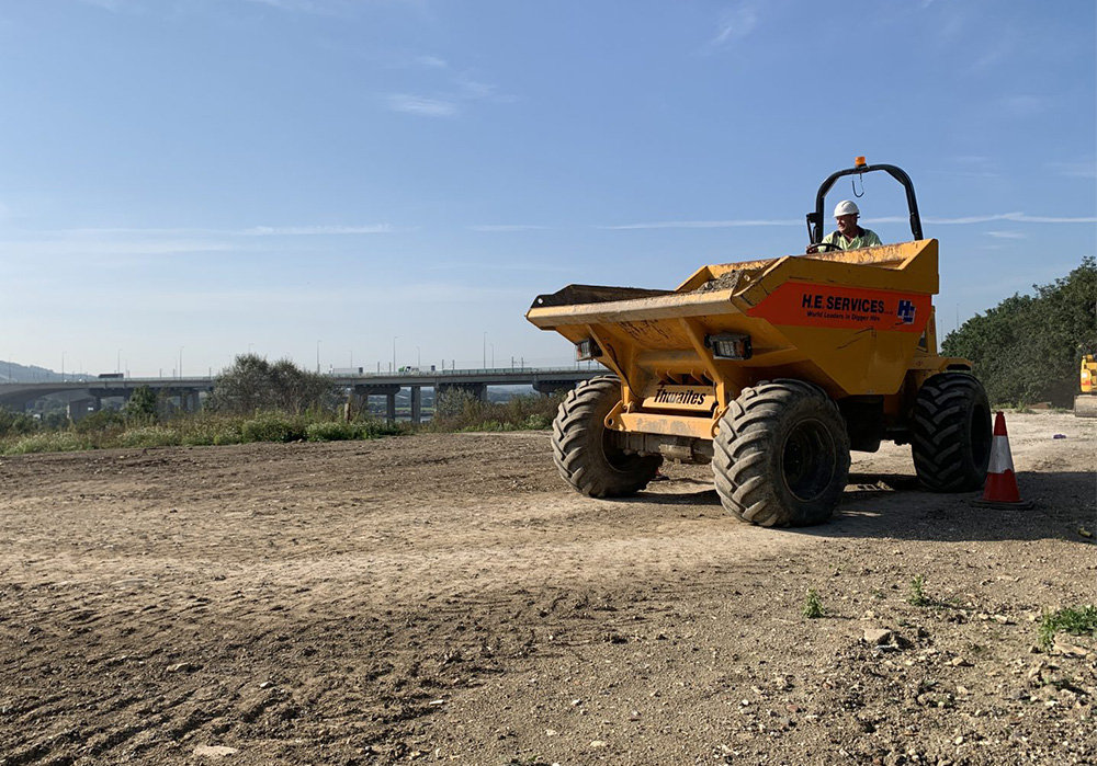 Dumper Truck H. E. Services Plant Hire Ltd