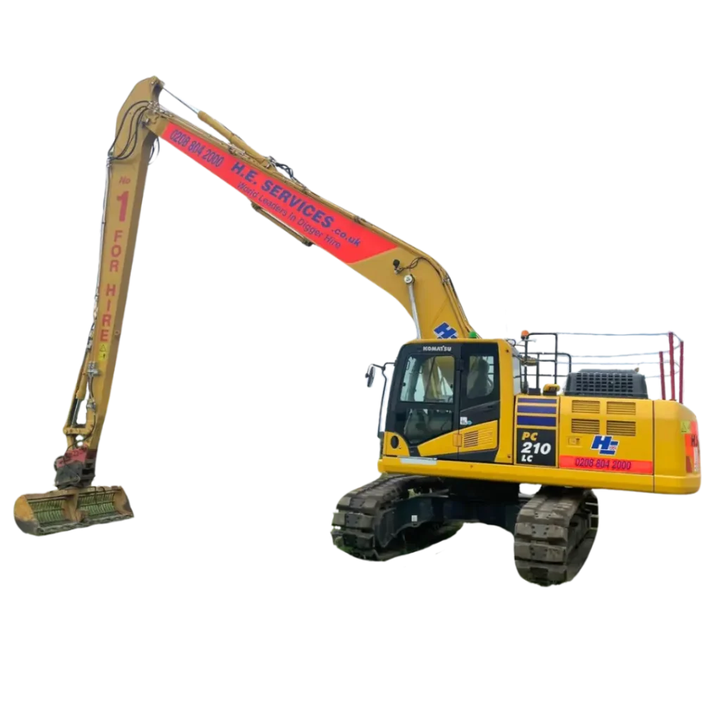 Komatsu Tracked SR15 Long Reach Excavator Hire - Digger For Hire