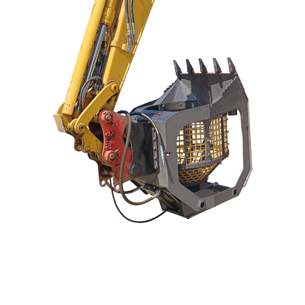 Rotary Screening Bucket Hire from H. E. Services Plant Hire