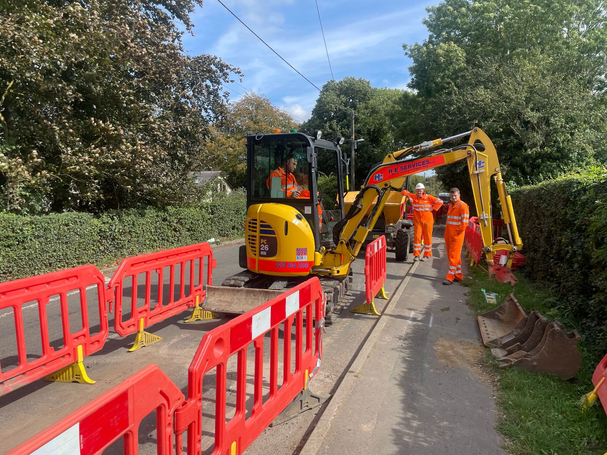 Mini Digger Hire - H. E. Services