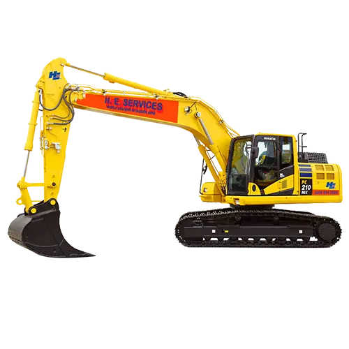 Hire a Digger from H. E. Services Plant Hire