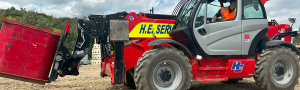 Telehandler Safety Header - Telehandler Hire from H. E. Services Plant Hire