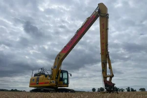 long reach digger hire