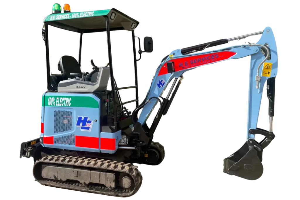 Hire an electric mini digger
