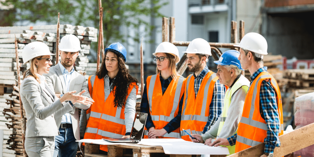 Women working in construction