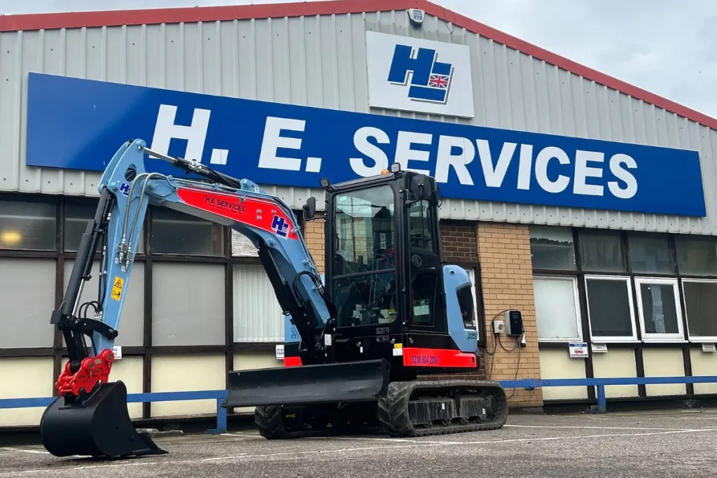 Electric digger hire - H. E. Services